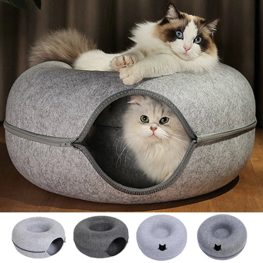 Felt Cat Tunnel Bed